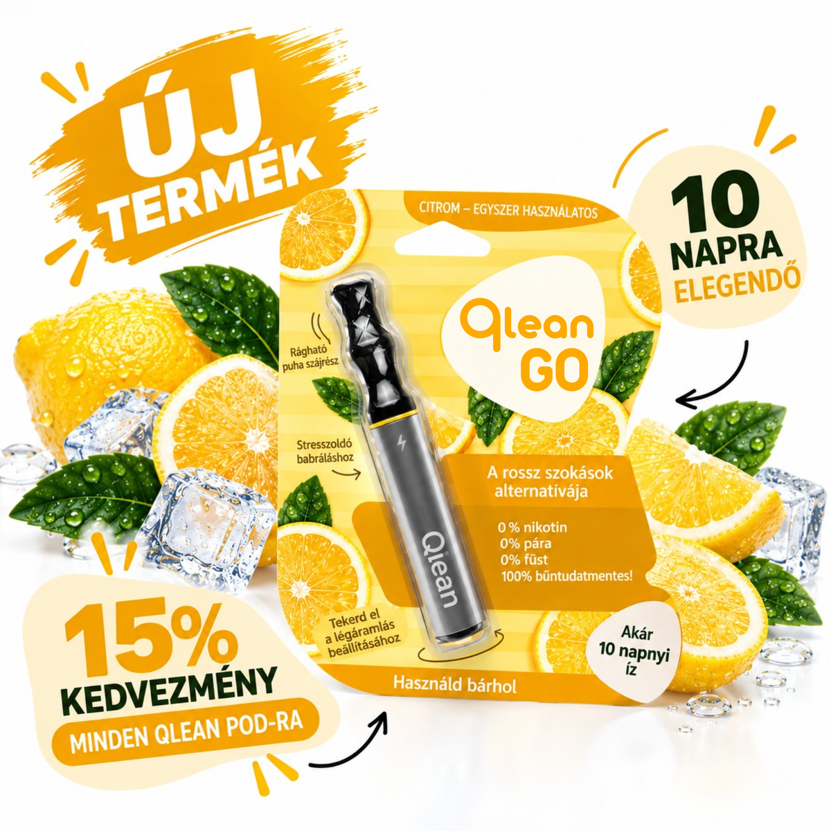Qlean™ 2.0 - GO Citrom (10 Napra elegendő)