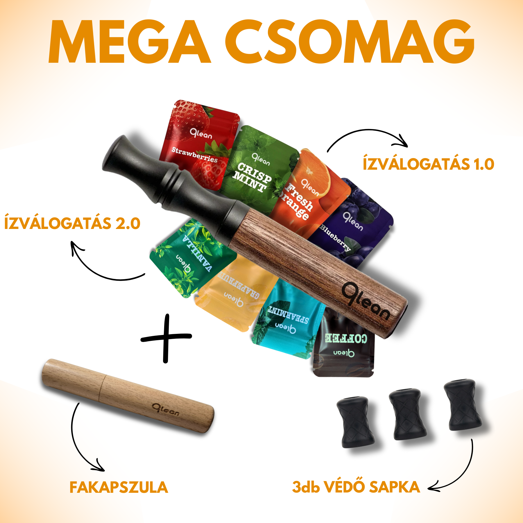 Qlean™ - Mega csomag (POD, 36 Napra elegendő betét, tartozékok)