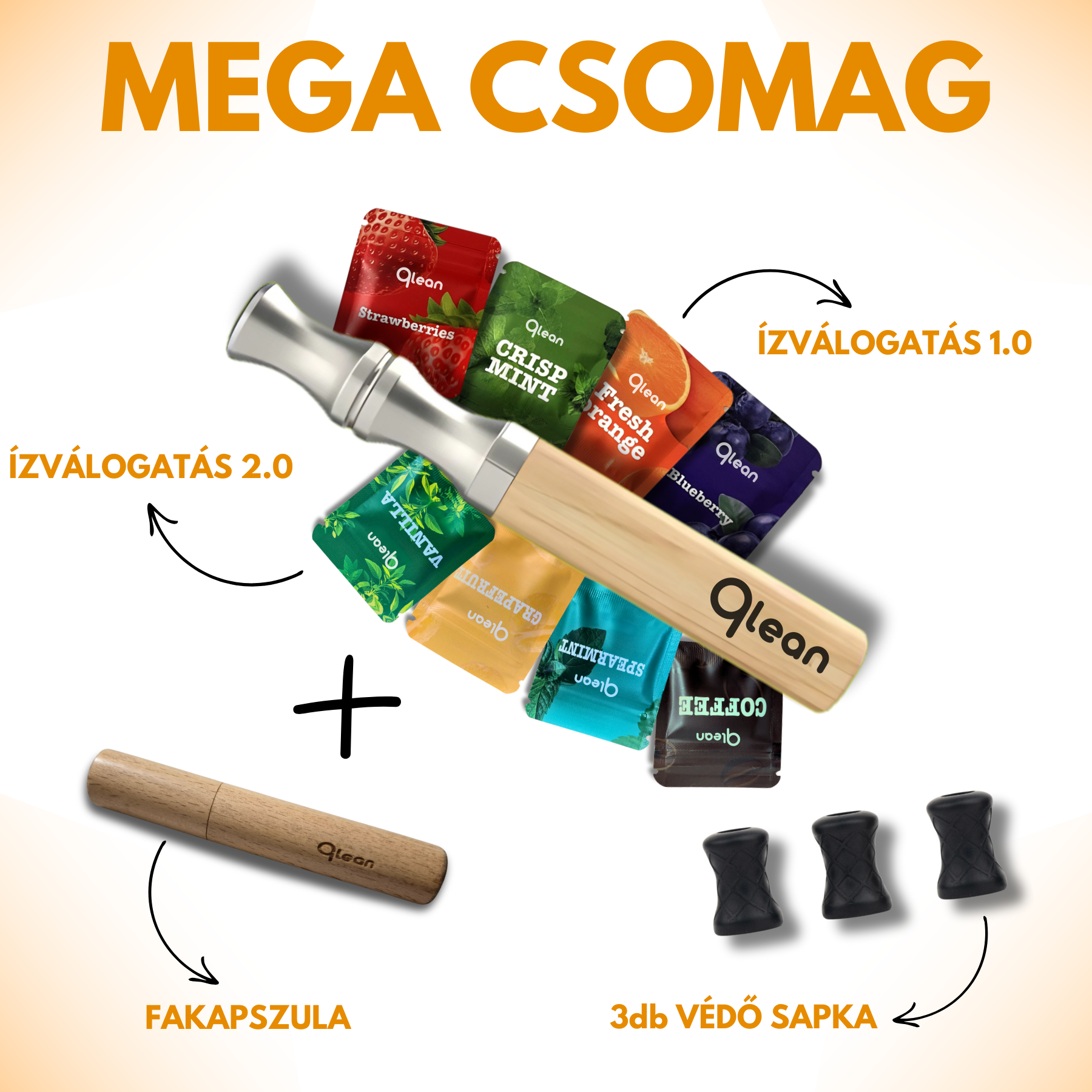 Qlean™ - Mega csomag (POD, 36 Napra elegendő betét, tartozékok)