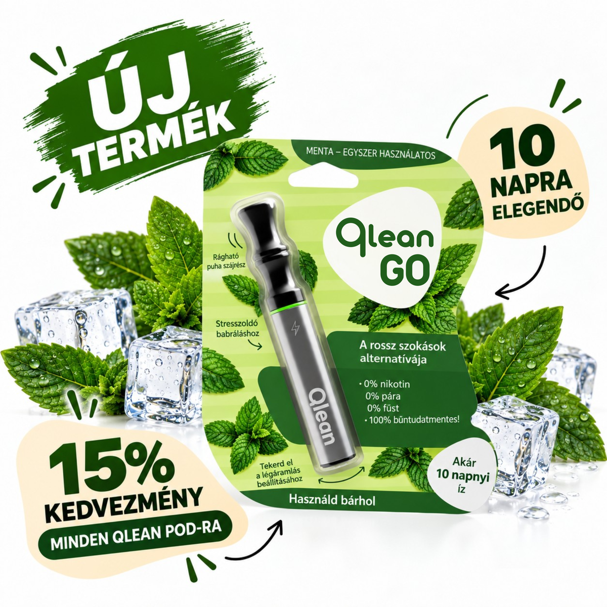 Qlean™ 2.0 - GO Menta (10 Napra elegendő)