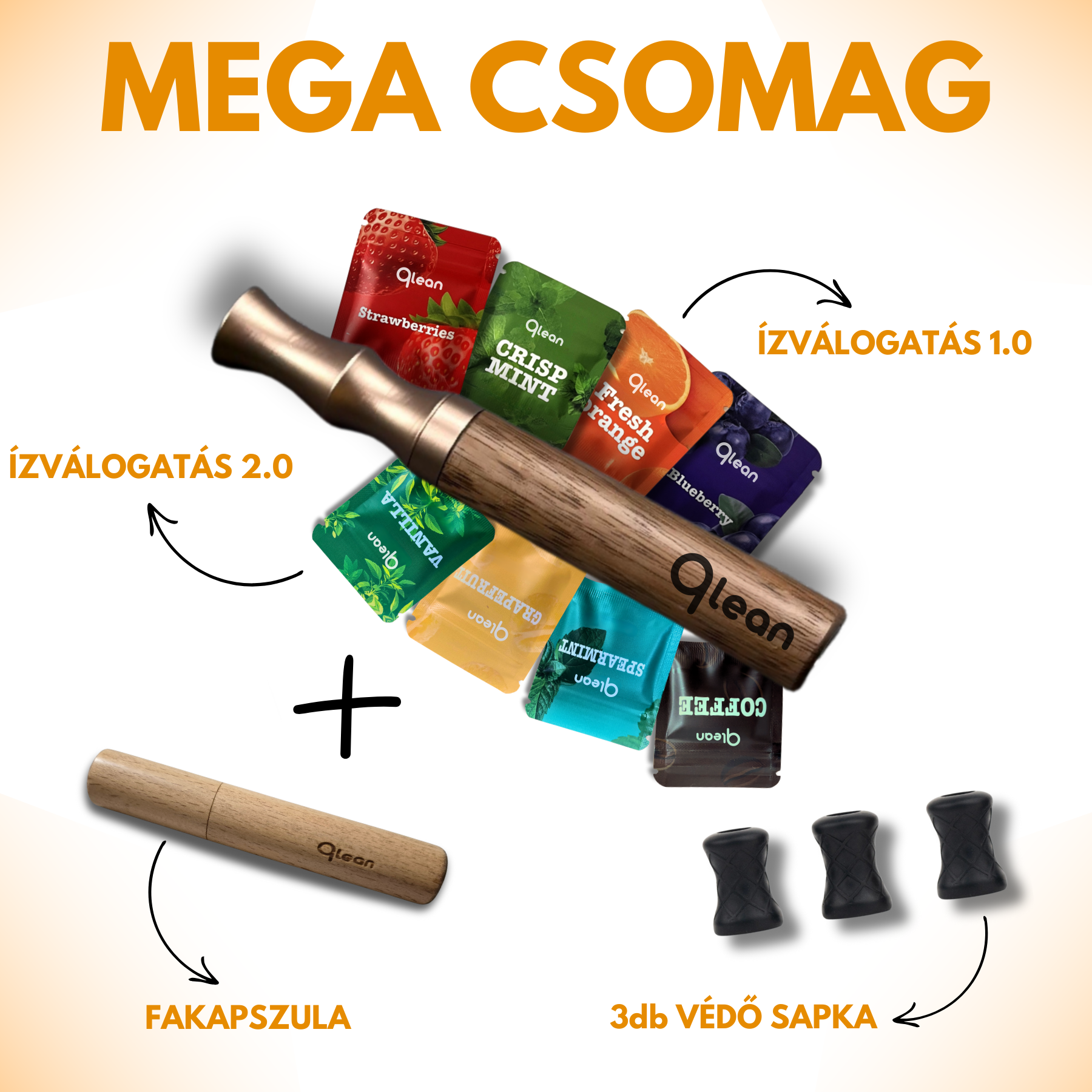 Qlean™ - Mega csomag (POD, 36 Napra elegendő betét, tartozékok)