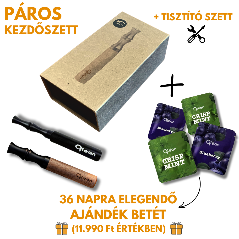 Qlean™ - PÁROS kezdőszett (Mogyorófa + Fekete + 36 Napra elegendő AJÁNDÉK betét)