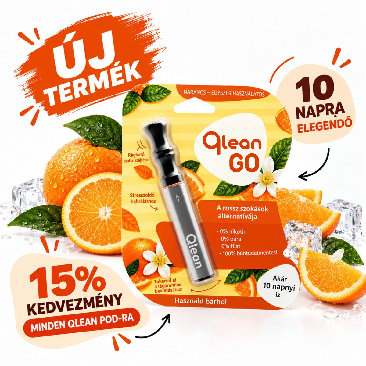 Qlean™ 2.0 - GO Narancs (10 Napra elegendő)